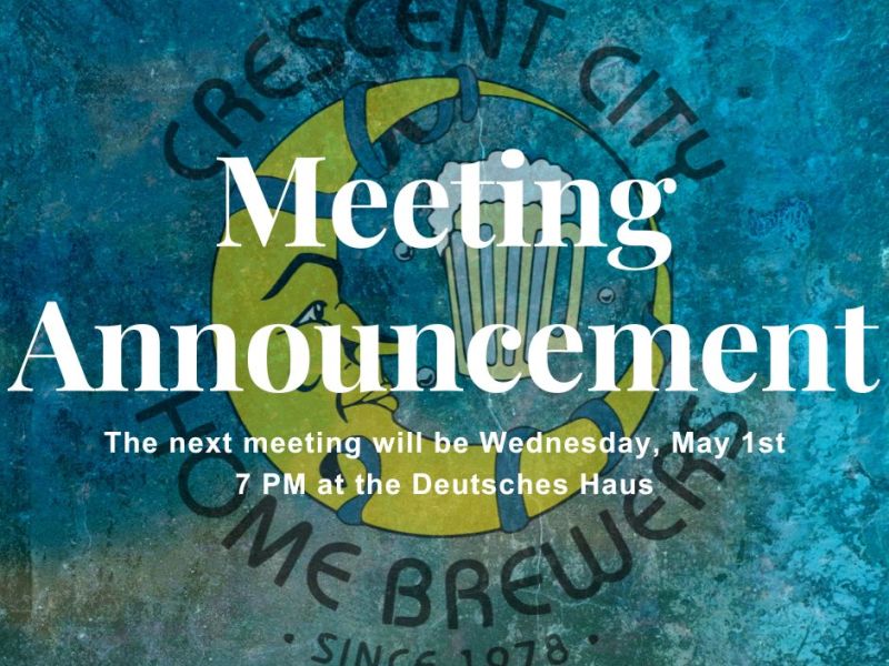 May Meeting Announcement